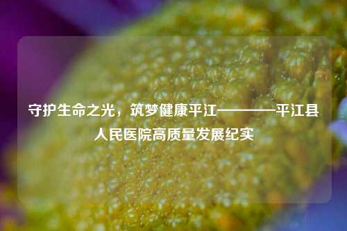 守护生命之光,筑梦健康平江————平江县人民医院高质量发展纪实