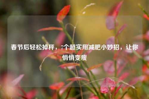 春节后轻松掉秤,7个超实用减肥小妙招,让你悄悄变瘦
